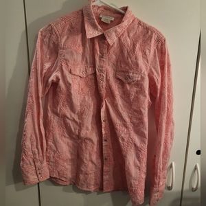 Women's Pink Button-Up Shirt